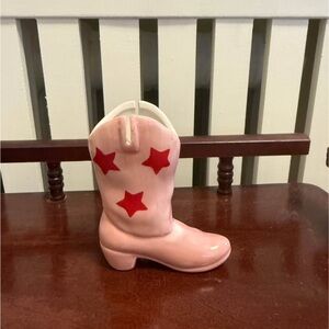 Pink Cowboy Boot Photo Holder